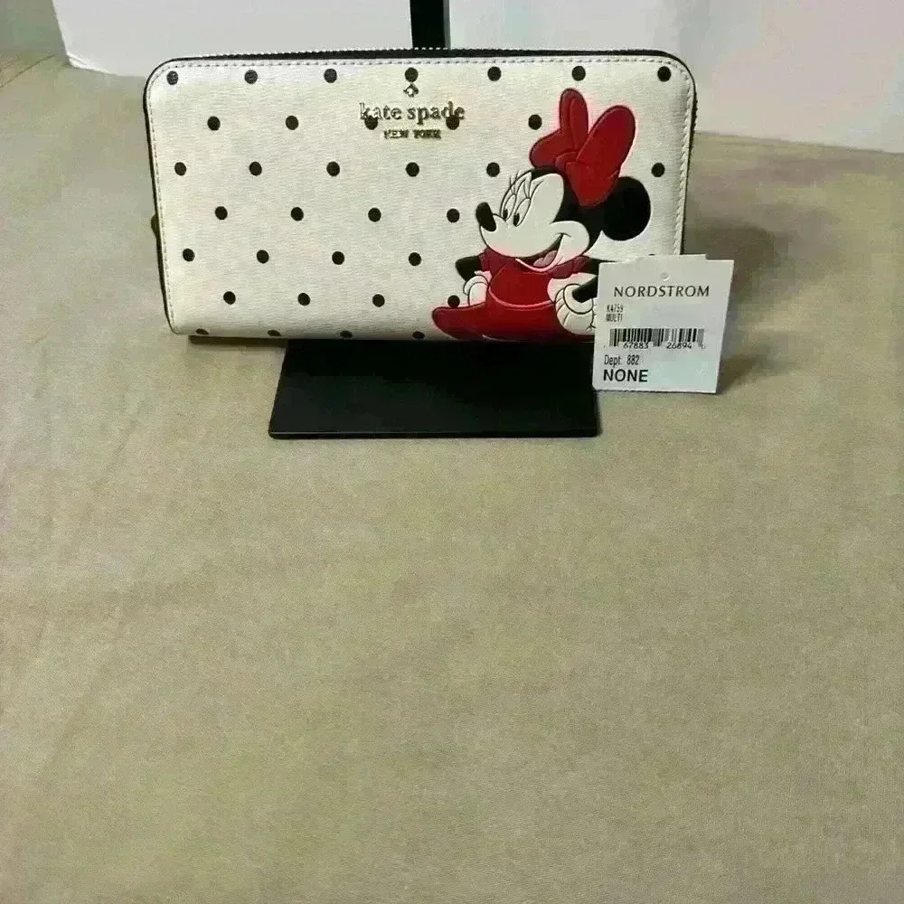 Disney—Kate Spade NY Minnie Mouse Continental Wallet. Polka Dots. NWT